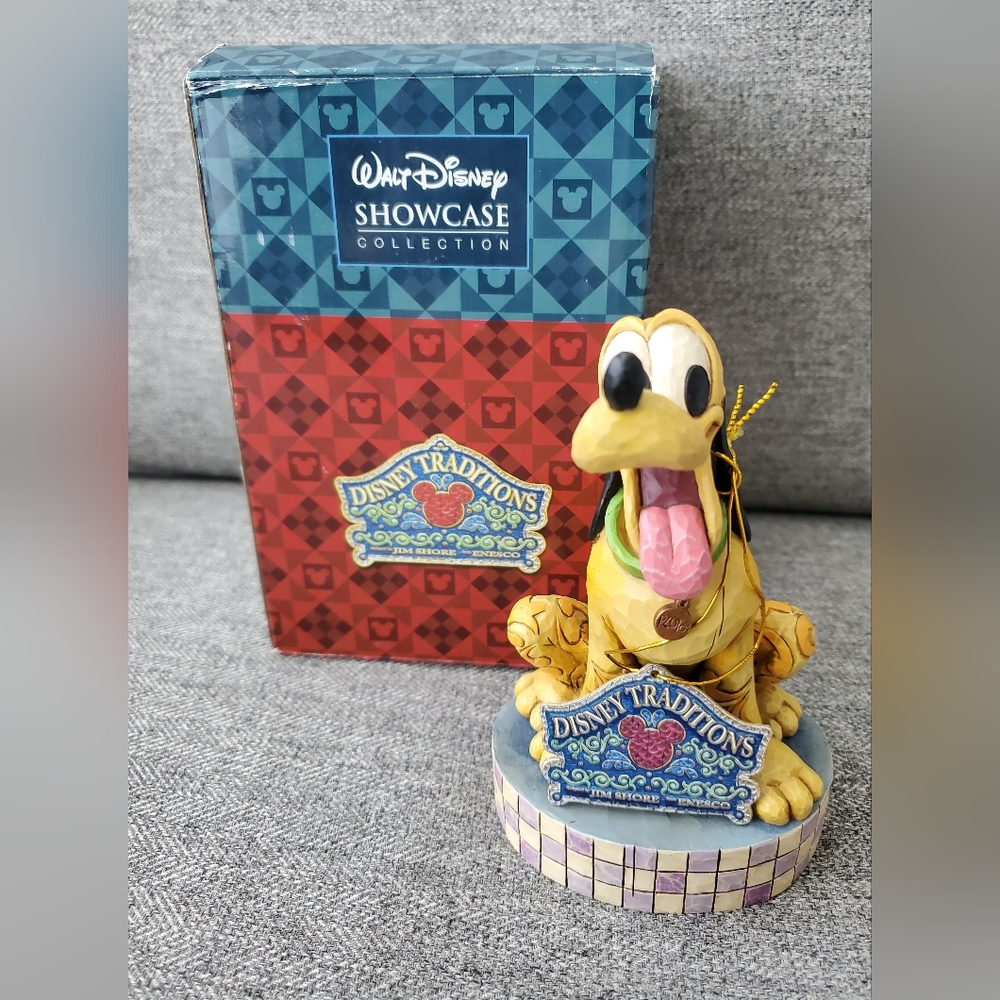 Disney Traditions Jim Shore Showcase Collection Loyal Pluto 5” Figurine With Box